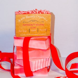 Vegan Peppermint Holiday Bar Soaps