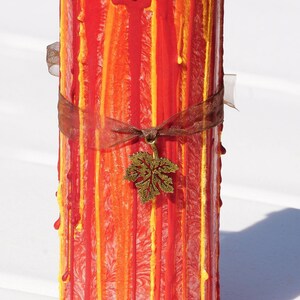 Mabon Ritual Pillar Candle, Organic Herb & Crystal Infused, Crafted for Fall Equinox Ceremony image 5