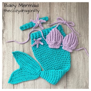 Baby Mermaid Outfit, Size 3-6 Months