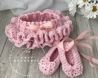 CROCHET PATTERN Baby Ballerina Outfit, Crochet Tutu, Baby Photo Prop, Baby Dancer, Crochet Ballerina, Baby Ballet, PDF Download