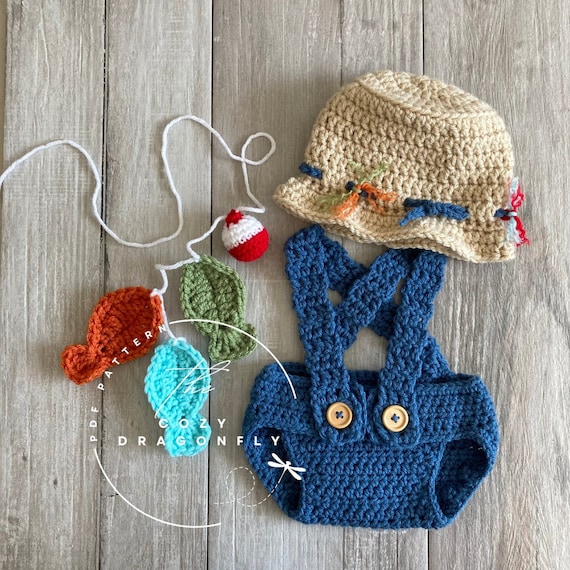 Newborn Fishing Outfit Crochet Fishing Baby Outfit Newborn