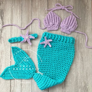 PDF Crochet Pattern Mermaid Tail Baby Crochet Photo Prop newborn