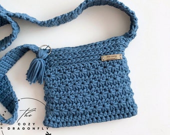 CROCHET PATTERN Crossbody Bag, Crochet Crossbody Pattern, Crochet Purse, Crochet Bag, Cross Body, Bernat Maker Home Dec Yarn, PDF Download