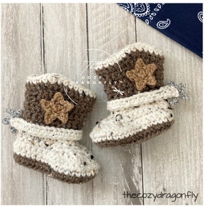 CROCHET PATTERN Baby Cowboy Outfit, Cowgirl, Cowboy Boots, Crochet Baby Jeans, Cowboy Hat, Cowboy Photo Prop, 0-12 months, PDF Download image 5