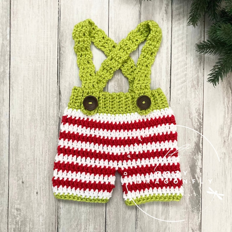 CROCHET PATTERN Baby Elf Outfit, Crochet Baby Christmas, Baby Photo Prop, Crochet Elf, Sizes 0-12 months, PDF Download image 3