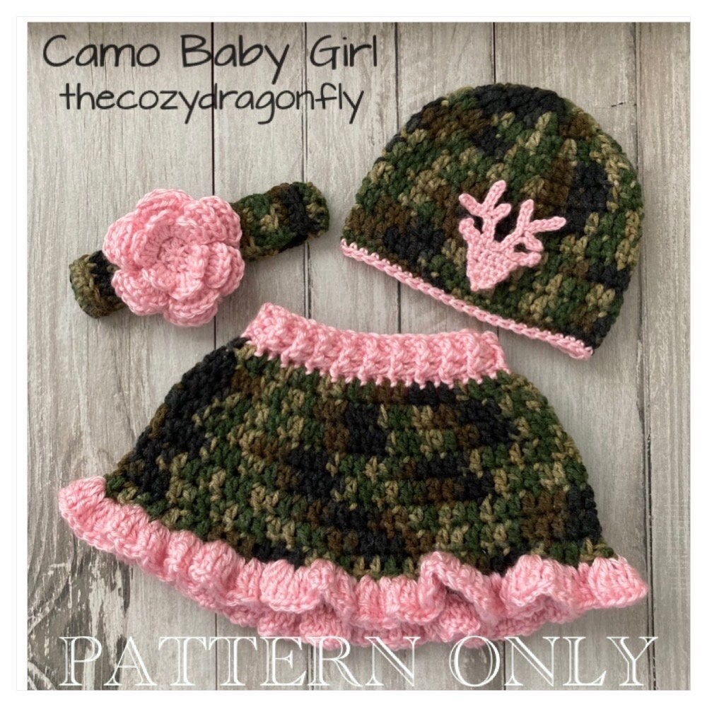 CROCHET PATTERN / Camo Baby Girl Outfit / Baby Camo / Baby Etsy