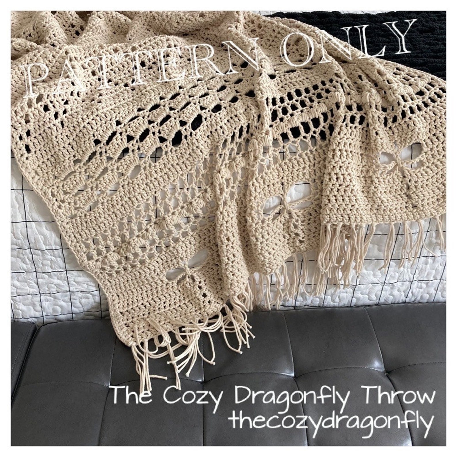 CROCHET PATTERN the Cozy Dragonfly Throw Crochet Throw - Etsy