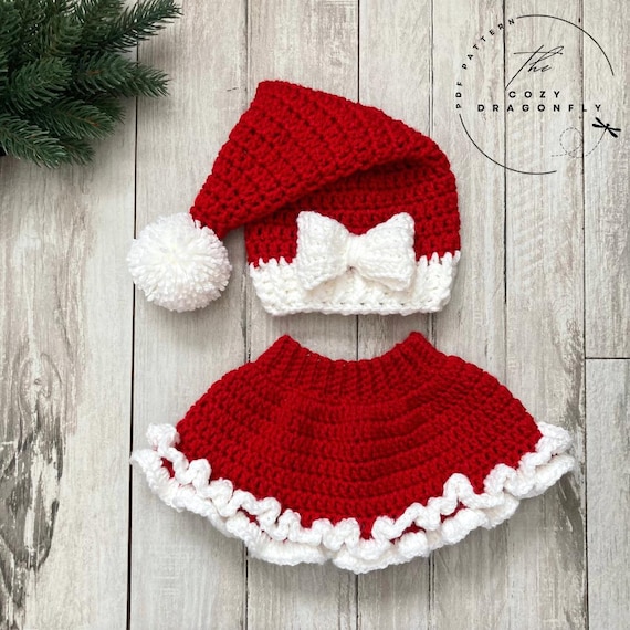 Navidad 2024 Traje Nuevo Dia Patrón De Crochet: Traje De Papá Noel
