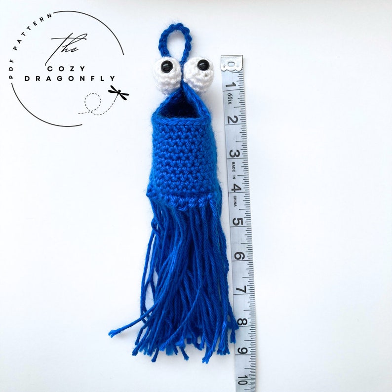 CROCHET PATTERN Mini Yip Yip, Crochet Hanging Yip Yip, Car Hanger, Mirror Hanger, Hanging Planter, Crochet Mini Martian Basket, PDF Download image 5