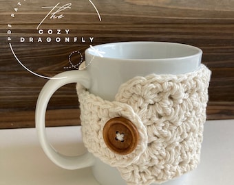 HÄKELANLEITUNG Mug Cozy, Häkelwärmer, Häkeltasse Cozy, PDF Download
