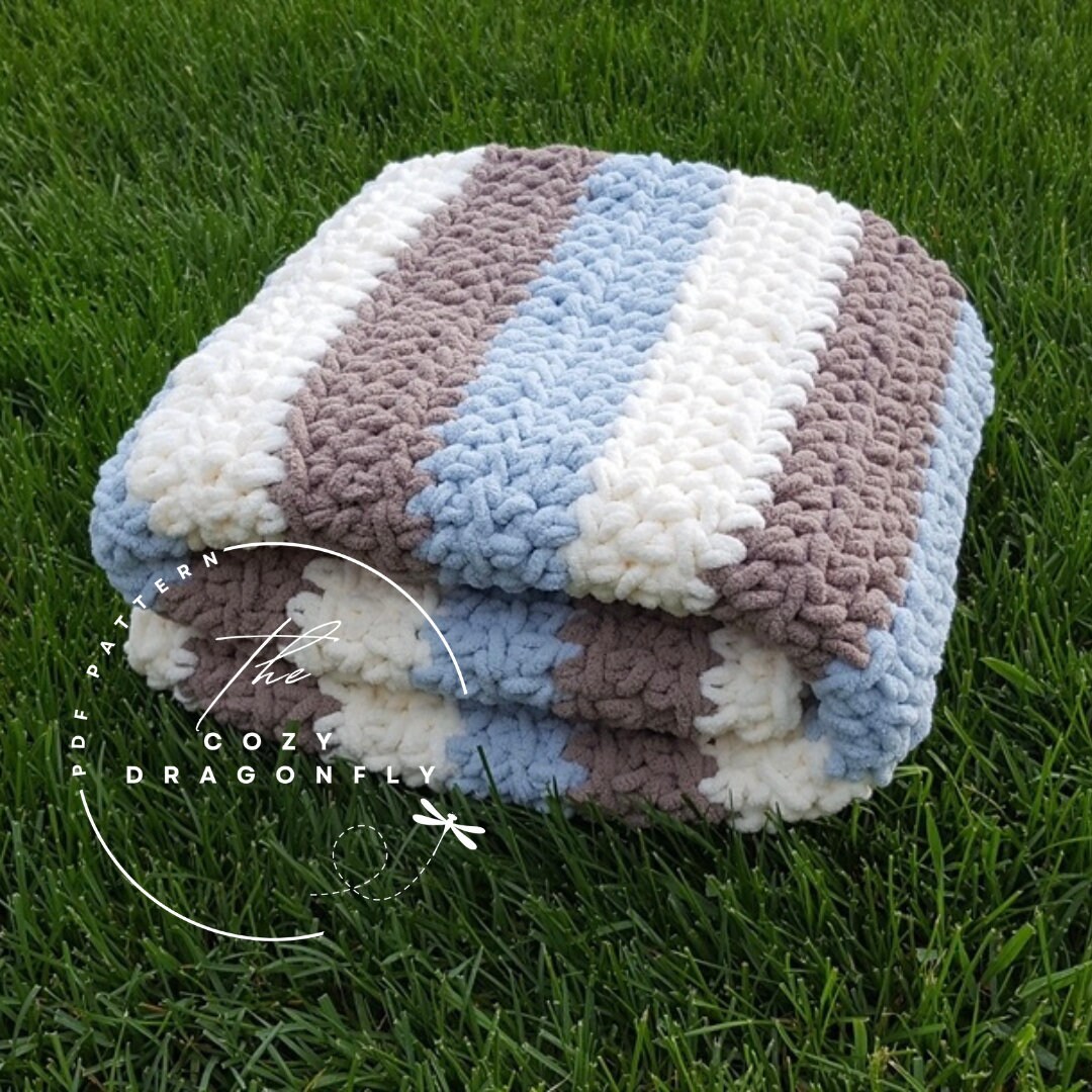 Bernat Speckle Stripes Crochet Blanket Pattern