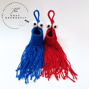 CROCHET PATTERN Mini Yip Yip, Crochet Hanging Yip Yip, Car Hanger, Mirror Hanger, Hanging Planter, Crochet Mini Martian Basket, PDF Download image 3