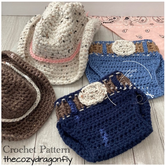 Free crochet pattern for shop newborn cowboy hat and boots