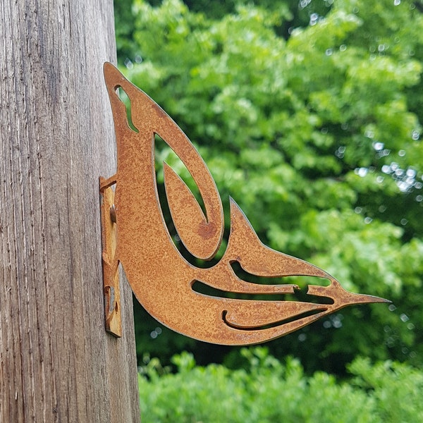 Rusty Metal Nuthatch - Steel Nuthatch Decoration - Rusty Bird - Wild Bird Art - Woodland Creatures - Fireplace Decoration - Mantelpiece Art