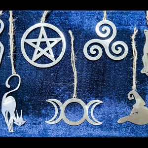 Pagan Christmas Tree Decoration / Winter Solstice Ornaments / Yule Gift / Witch Symbol / Witchy Decor / Altar Display / Moon Goddess
