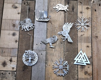 Ornament - Bear Valknut - Raw Wood Ornament - Bear Valknut - Raw Wood