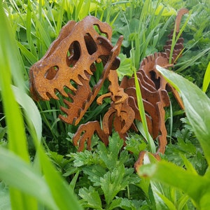 Rusty Metal Dinosaur Raptor - Velociraptor - Garden Ornaments - Art - Raptor - Dino - Jurassic Park - T-Rex - 3D Dinosaur