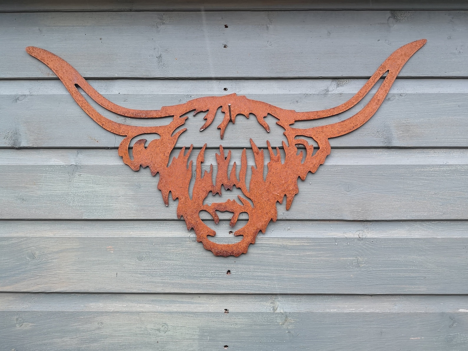 Rusty Metal Highland Cow Wall Art Scottish Cow Cattle Etsy UK