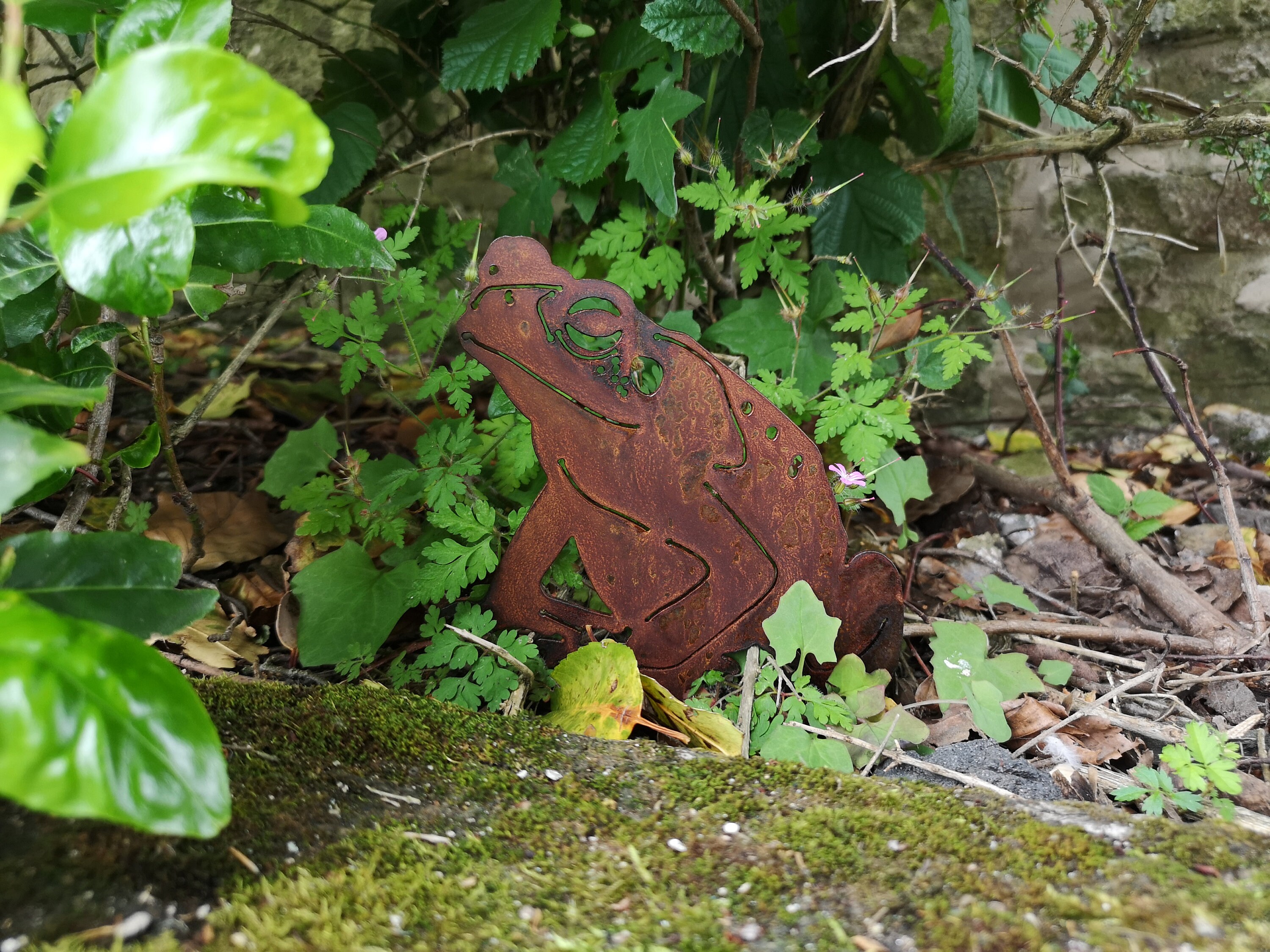 Rusty Metal Frog / Toad Garden Ornaments Art Amphibian Etsy UK