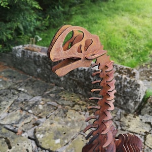 Rusty Metal Dinosaur Jobaria - 3d Jobaria - Garden Ornaments - Art -  Dino - Jurassic Park - T-Rex - 3D Dinosaur