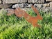 Leaping Rusty Metal Hare  - Pagan - Garden Ornaments - Art - Celtic Gift - Rodent - Rabbit - Dancing 