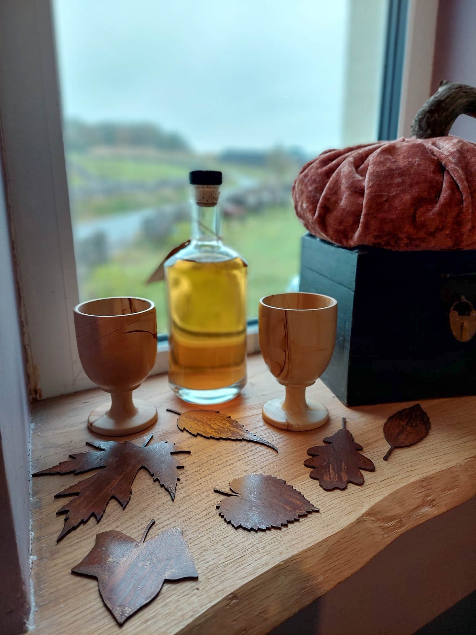 Pack of 6 Metal Leaves / Table Decor / Metal Windchime / Etsy