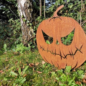 Rusty Metal Halloween Pumpkin / Jack O Lantern / Halloween Garden Decoration / Garden Sculpture / Halloween Yard Art /  Halloween Candle