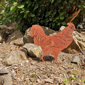 Rusty Metal Cockerel Rusty Rooster Rusty Chicken Garden Ornaments Art Chicken Hen Farm Animals image 2