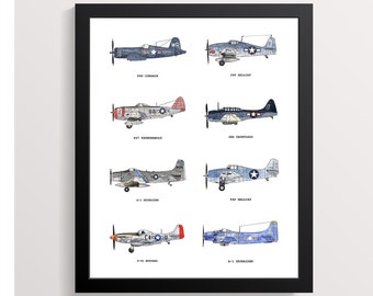 Vintage Flugzeug Aquarell Druck: Kinderzimmer Wandkunst