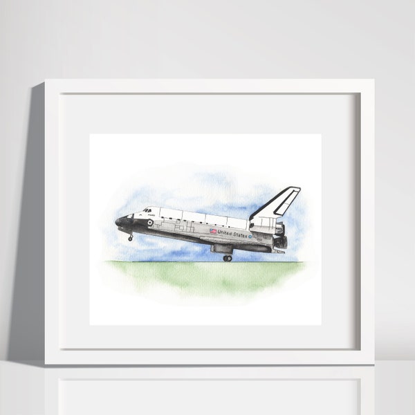 Space Shuttle Printable, Space Shuttle Print, Astronaut Theme, NASA, Space Art, Kids Space Room Wall Art, Airplane Print, INSTANT DOWNLOAD