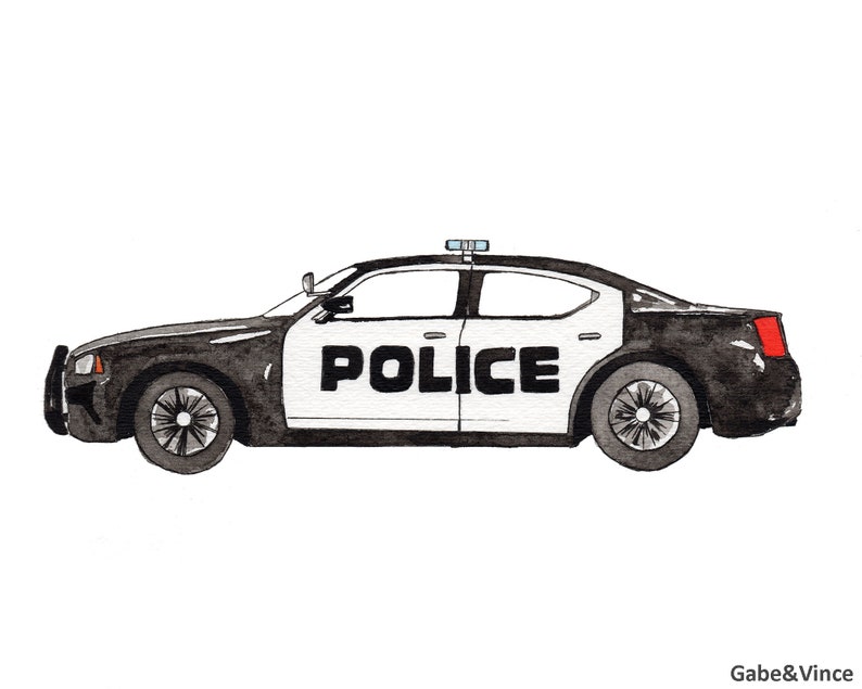 Police Car Print Dodge Charger Emergency Rescue Printable | Etsy