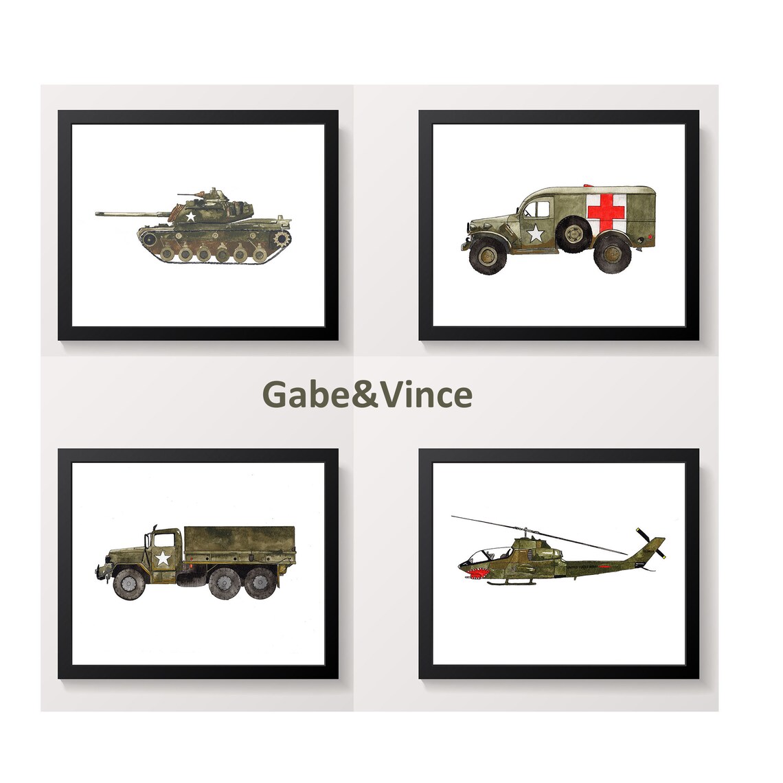 Army Vehicles Print Army Vehicles Printable Boys Room Wall - Etsy