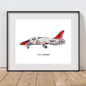 Airplane Printable, T-45 Goshawk Print, Fighter Jet, Aviation Decor, Boys Room Art, Kids Room Wall Art, Airplane Print, INSTANT DOWNLOAD