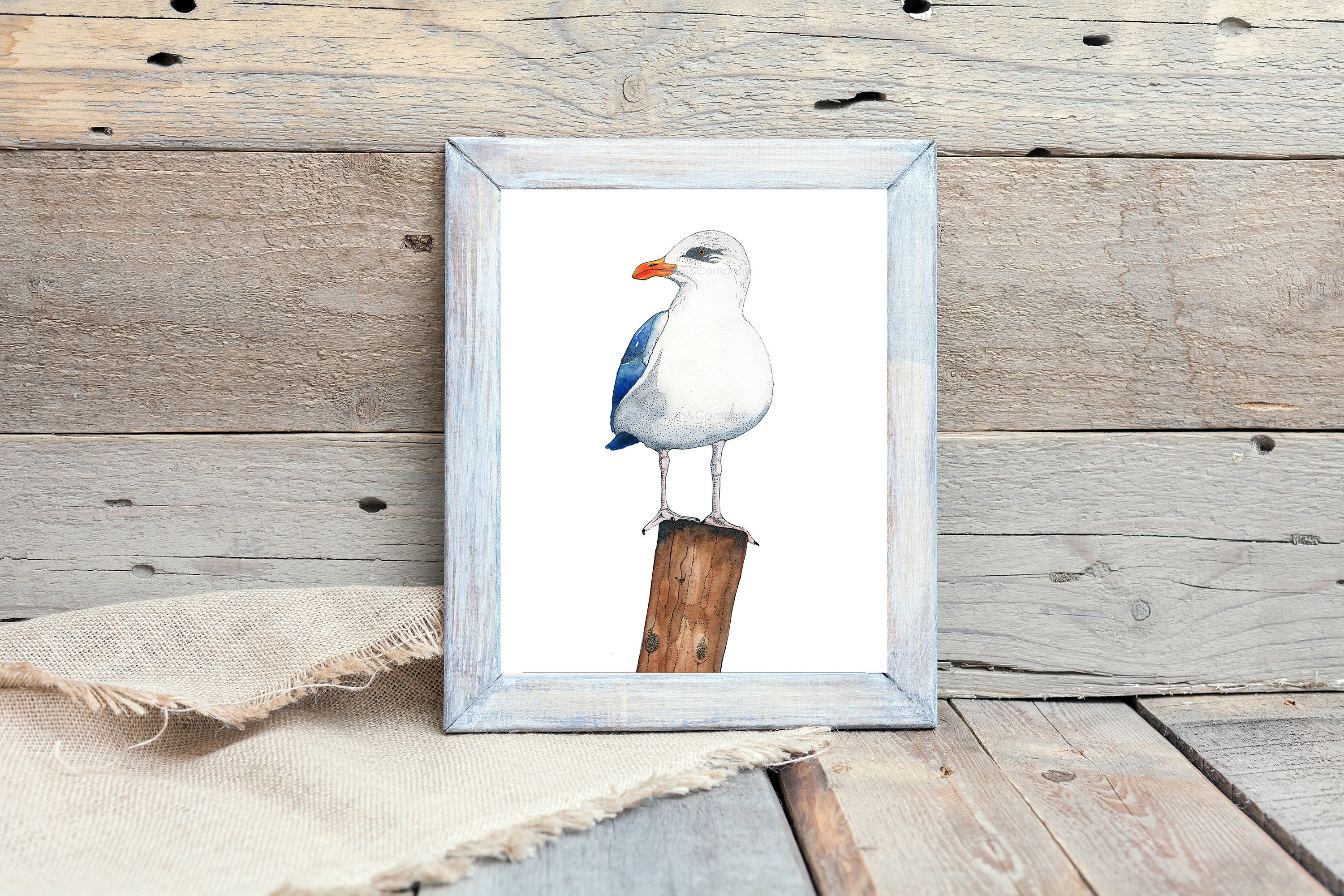 Seagull Watercolor Print, Coastal Wall Art, Beach House Wall Art, Home ...