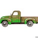 Printable Truck Wall Art, Green Rusted Truck, Printable Watercolor ...
