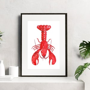 Red Lobster Printable Digital Download, Lobster Print, Lobster ...