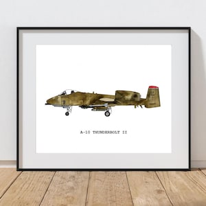 Airplane Print, Airplane Printable, A-10 Thunderbolt | Warthog, Aviation Art, Kids Room Wall Art, Aviation Art, INSTANT DOWNLOAD