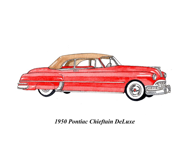 Printable Classic Car Vintage Car Print 1950's Car | Etsy