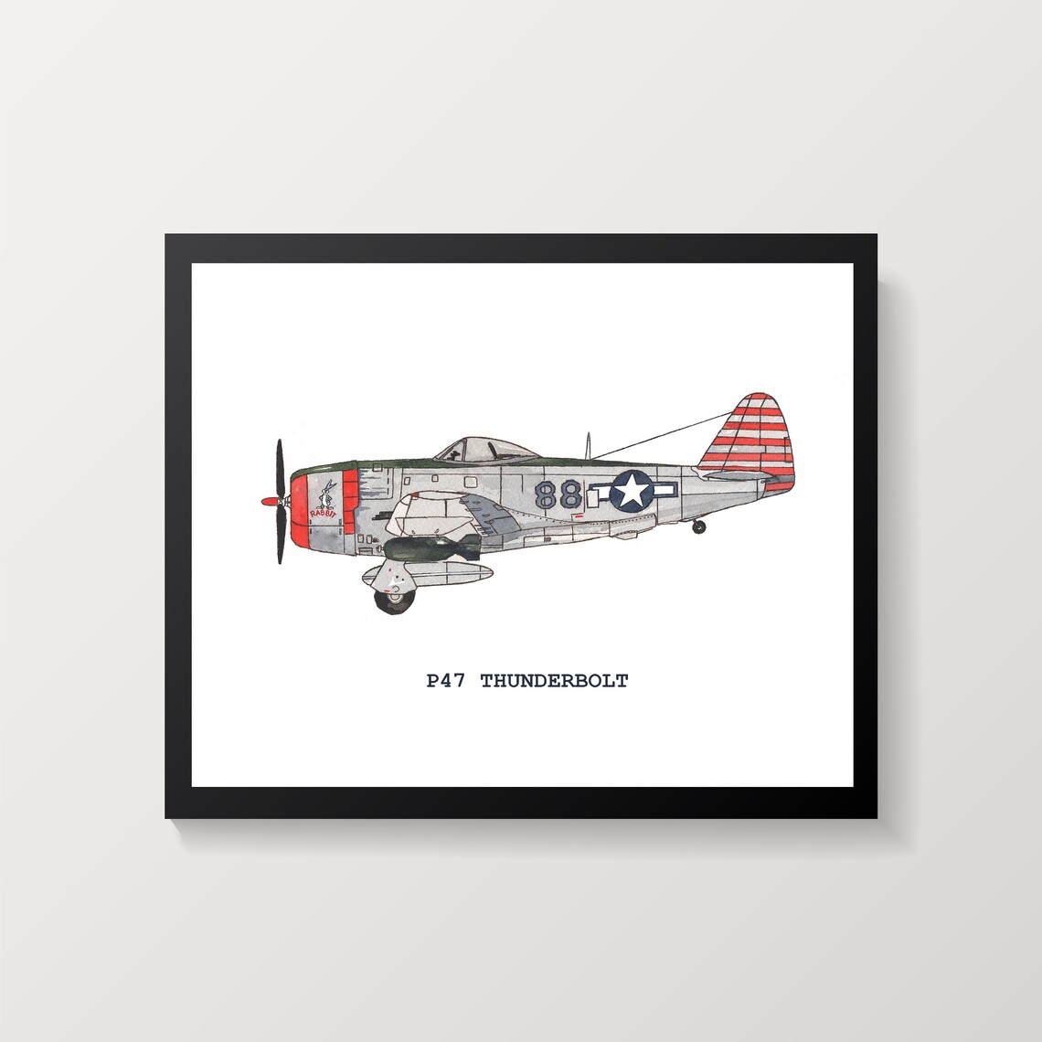 Airplane Prints // Set of 4 Vintage Watercolor Airplane Prints Etsy