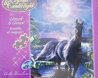 Crystals and Candlelight - Glitters & Glows!  750 Piece Dolphin Puzzle