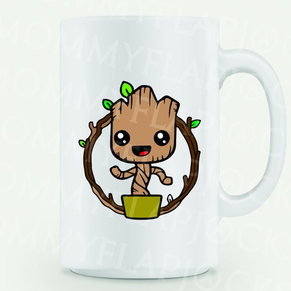 SVG-PNG-JPG Potted Baby Groot Guardians of the Galaxy - Etsy