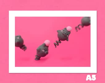 Spoink A5 Needle Felt Digital Print Pokemon