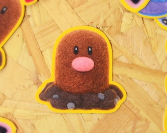 Diglett Die Cut Vinyl Sticker