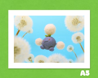 Jumpluff A5 Needlefelt Digital Print Pokemon