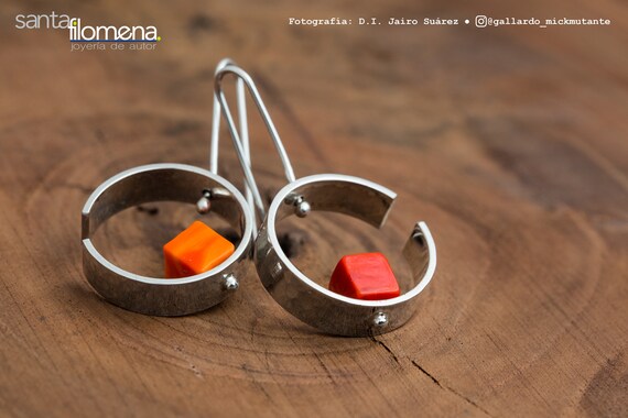 silver earrings