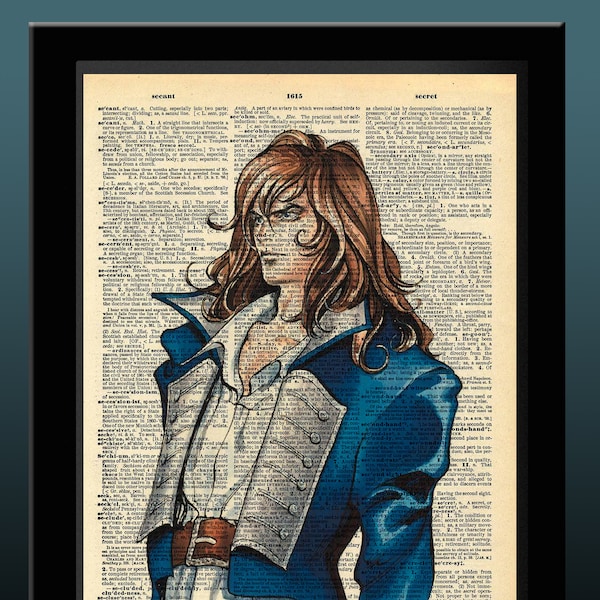 Castlevania Inspired Symphony Of The Night Richter Belmont Dictionary Print 8x11