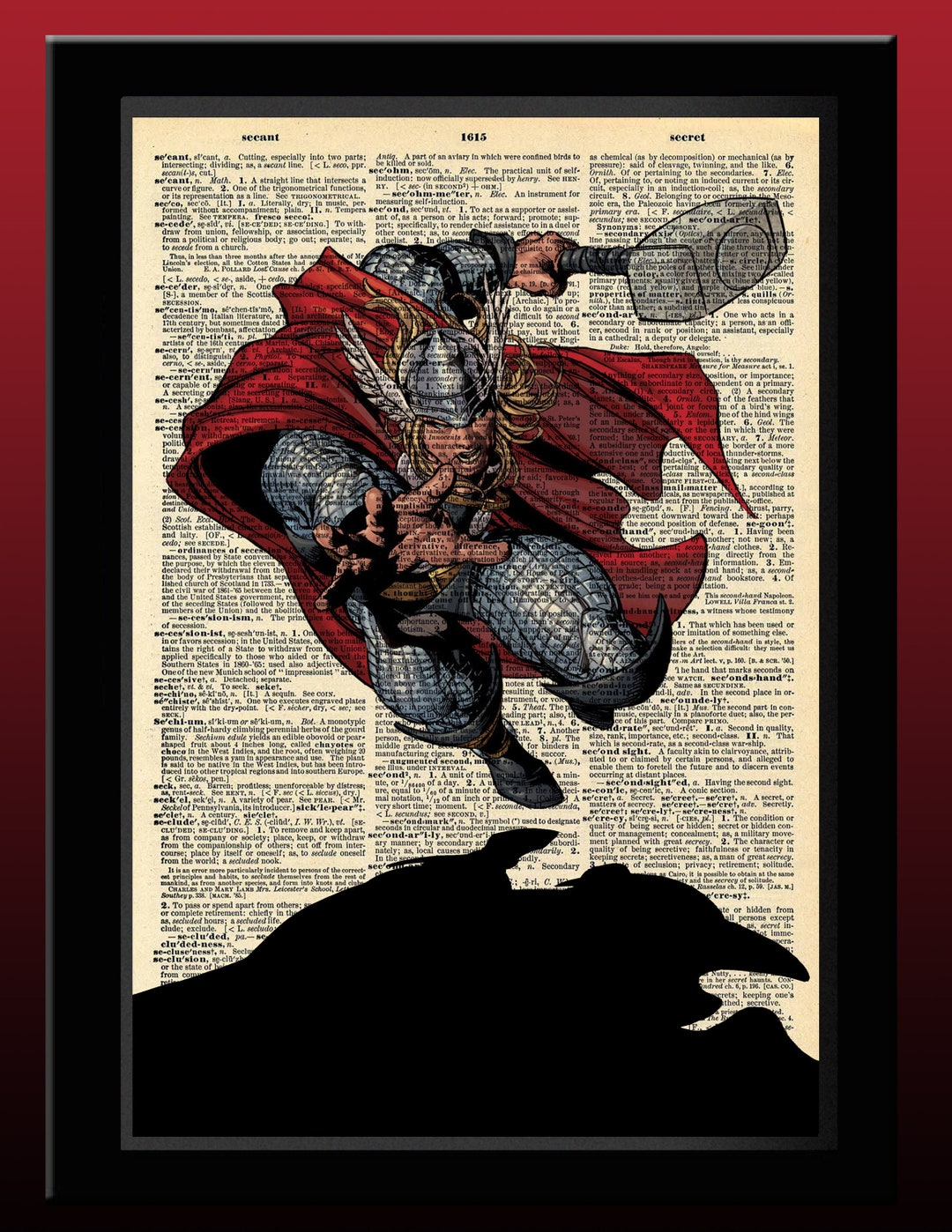 Thor Inspired Dictionary Print 8x11 Etsy