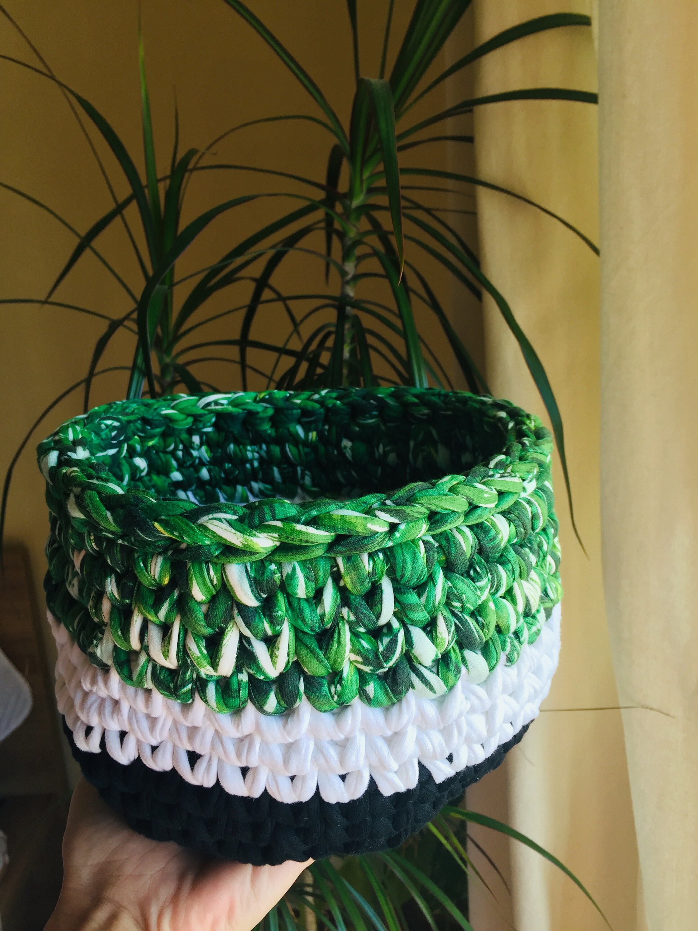 Cesta de ganchillo cesta de algodón de almacenamiento | Etsy