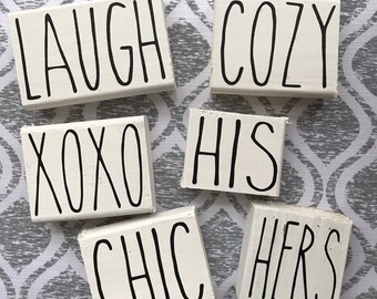Rae Dunn Inspired lettering for signs Custom Personalized Name Vinyl Decal stickers Assorted sizes, colors, and fonts available