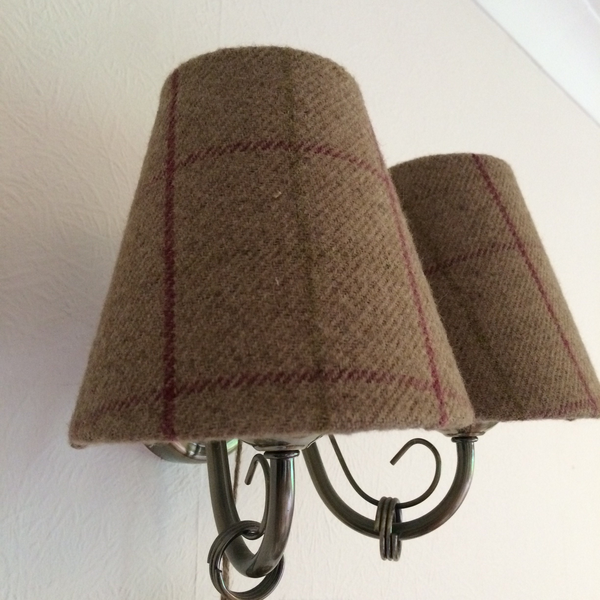 Tartan Tweed Candle Clip Lampshade Etsy